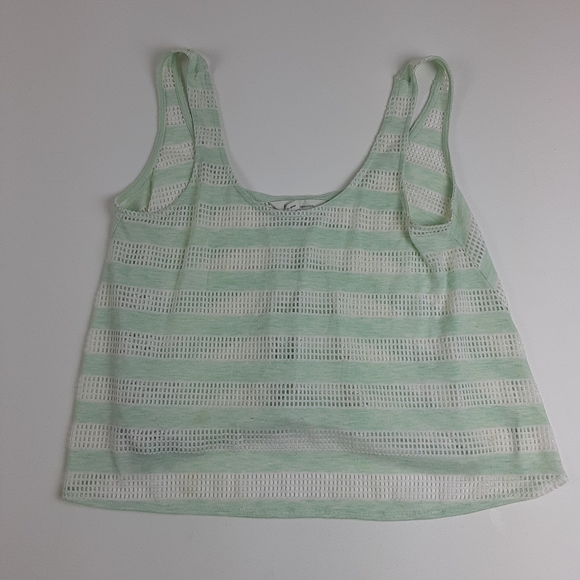 BCBGeneration Stripe Cropped Mesh Tank Top - Picture 14 of 14